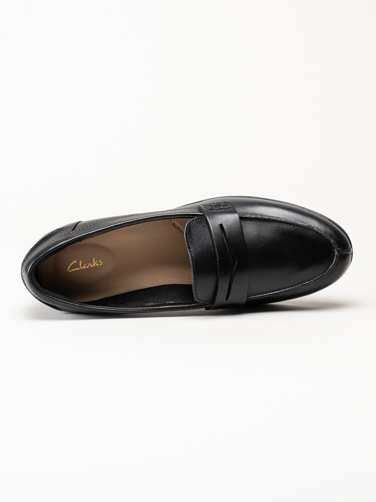 Clarks - Hamble Loafer - Svarta loafers i skinn