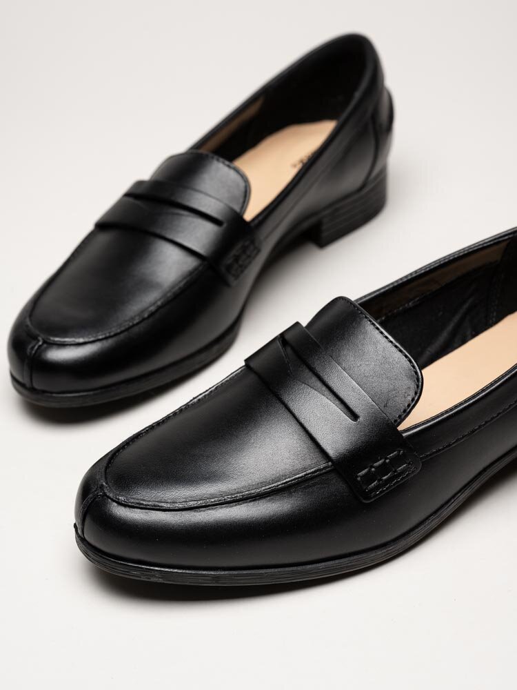 Clarks - Hamble Loafer - Svarta loafers i skinn