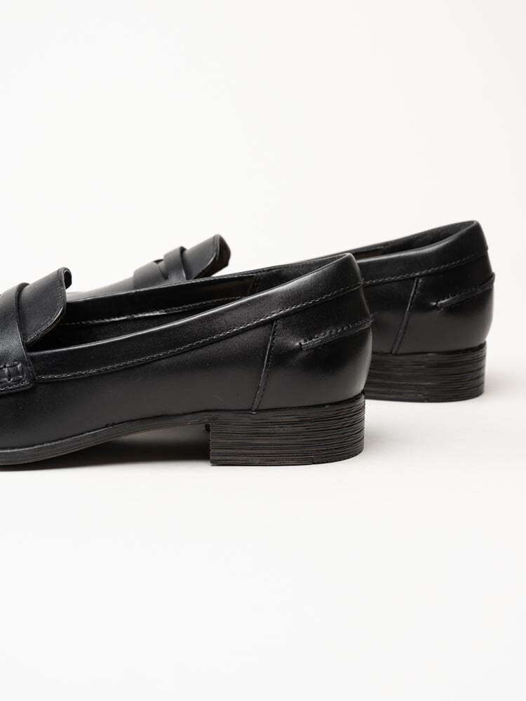 Clarks - Hamble Loafer - Svarta loafers i skinn