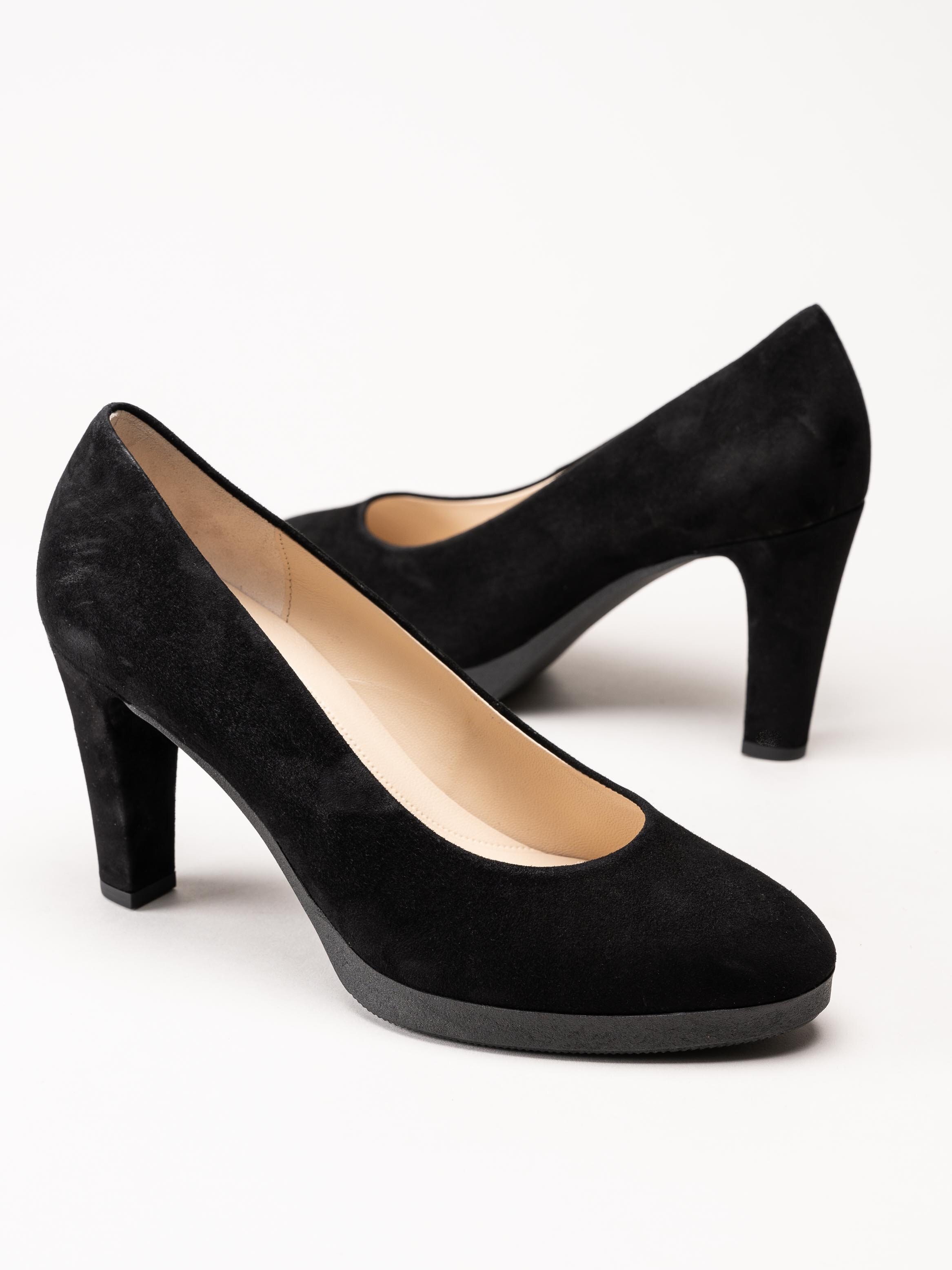 Gabor - Svarta pumps i mocka