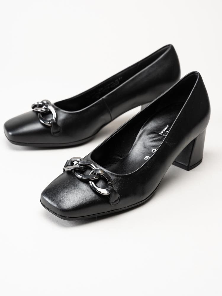 Gabor - Svarta pumps i skinn
