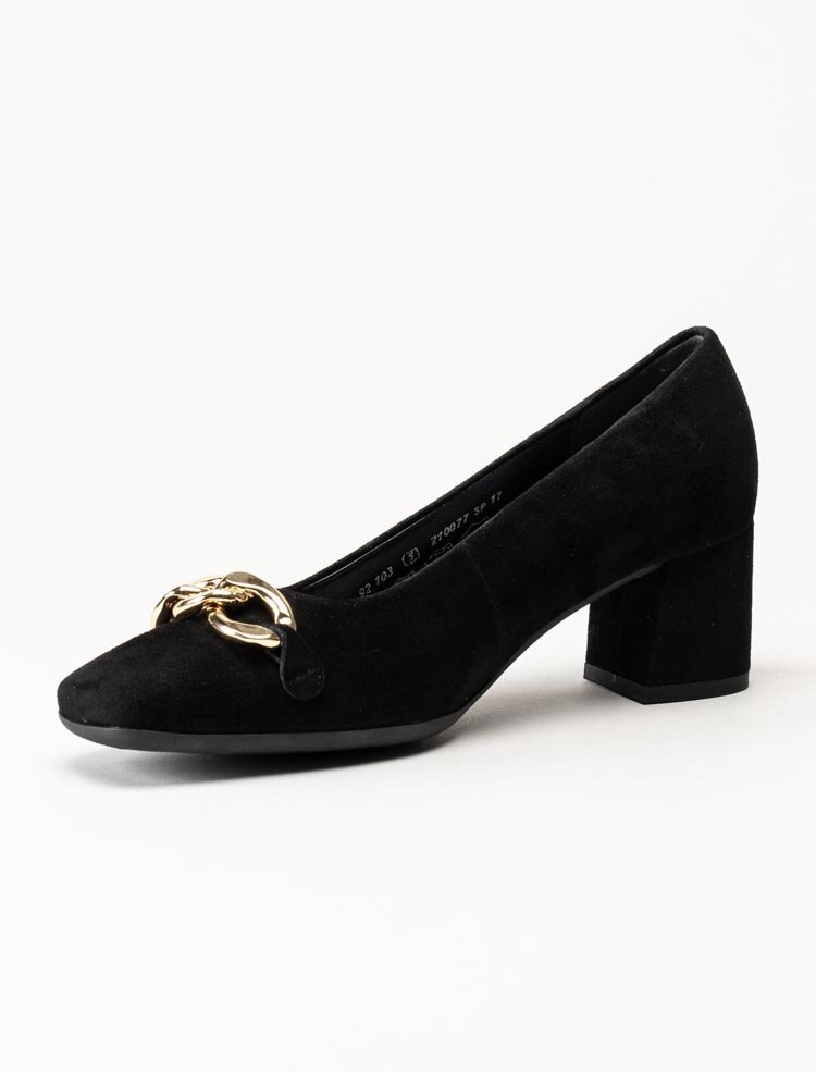 Gabor - Svarta pumps i mocka