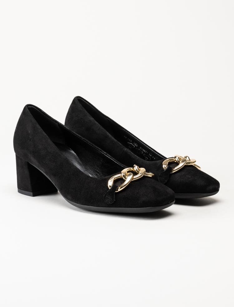 Gabor - Svarta pumps i mocka