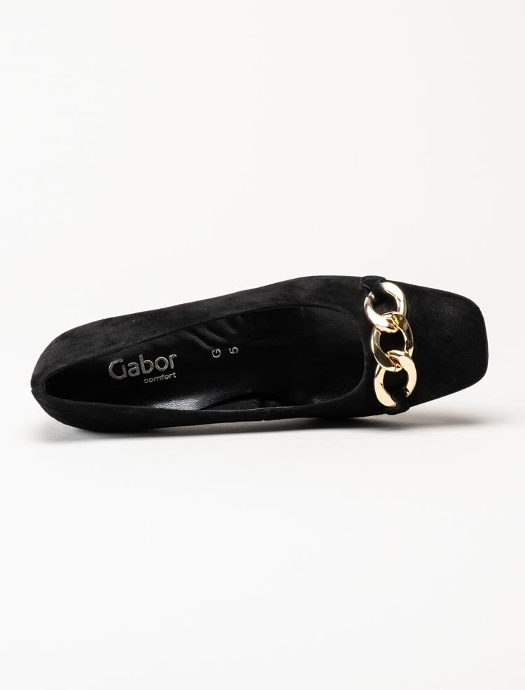 Gabor - Svarta pumps i mocka