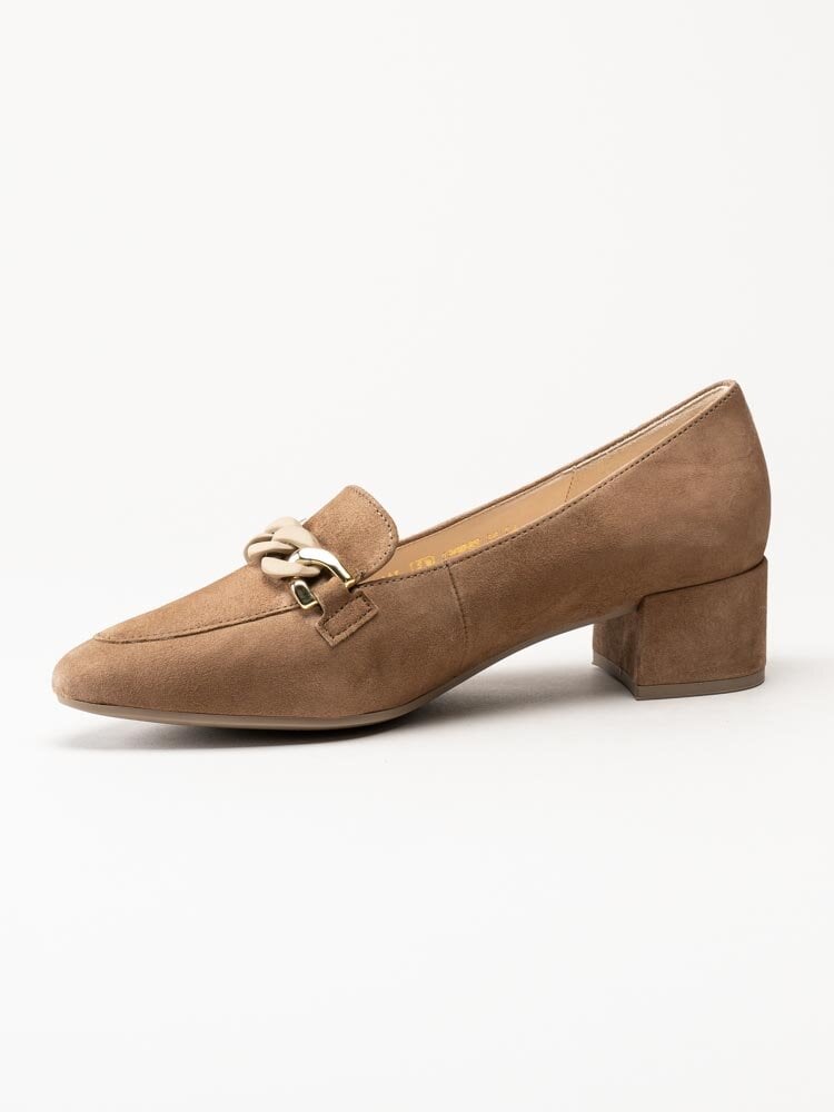 Gabor - Bruna loafers med klack