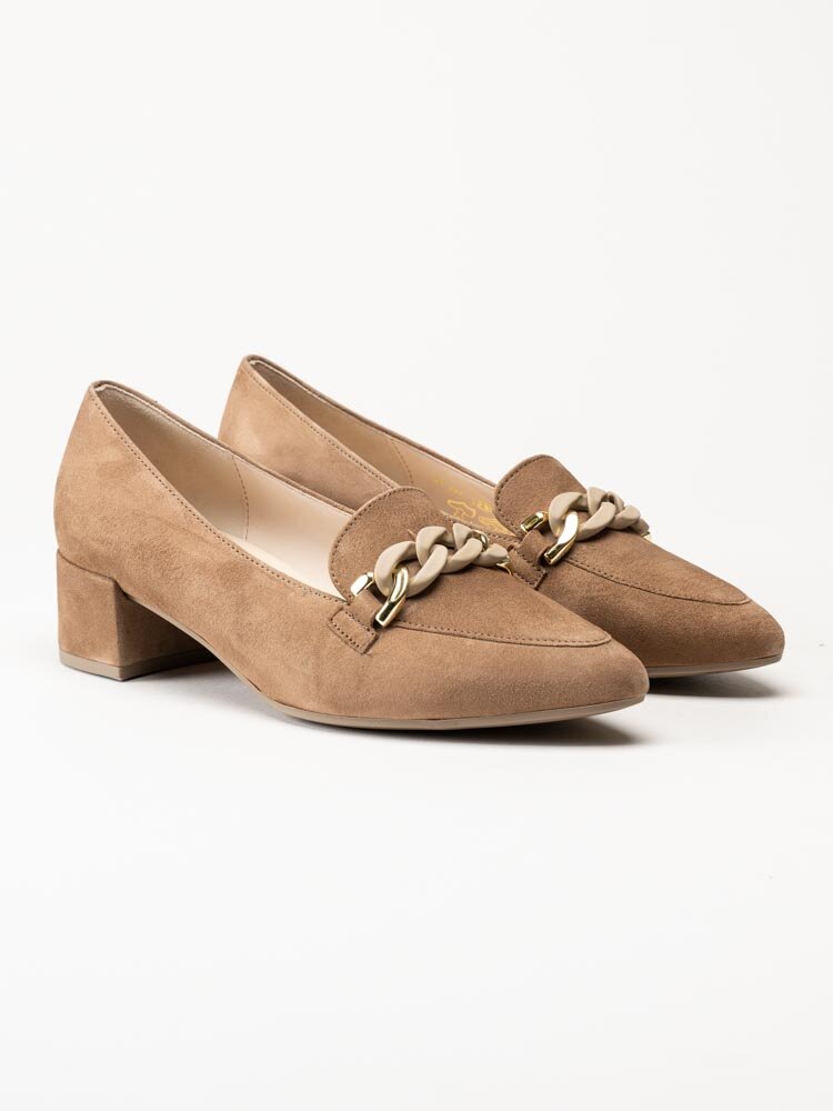 Gabor - Bruna loafers med klack