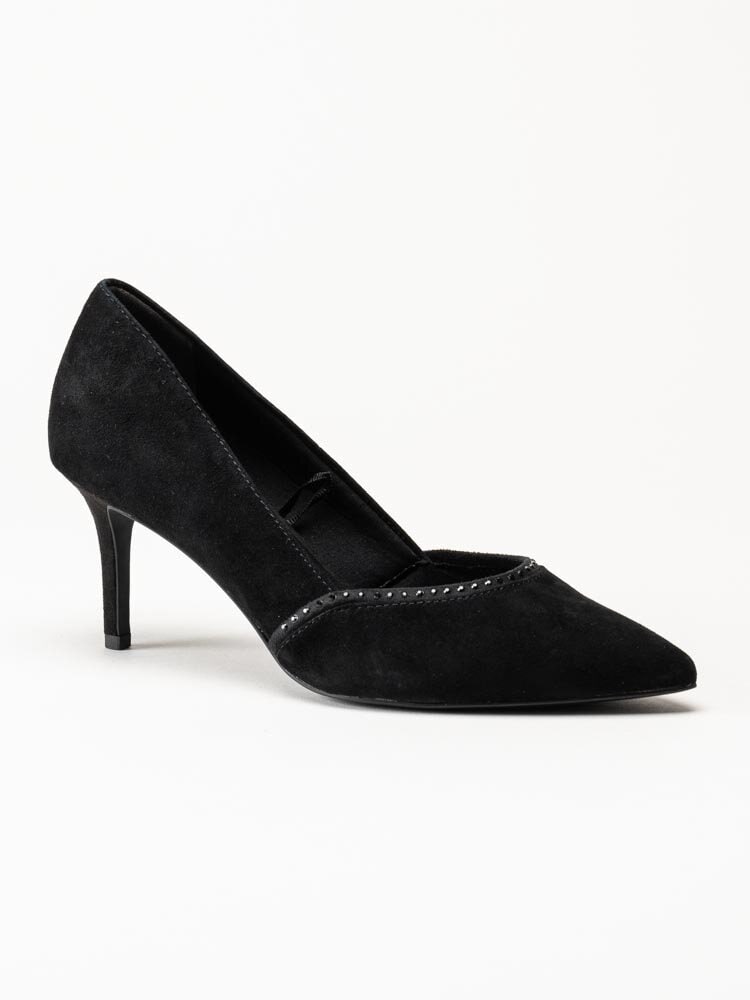 Tamaris - Svarta pumps i mocka