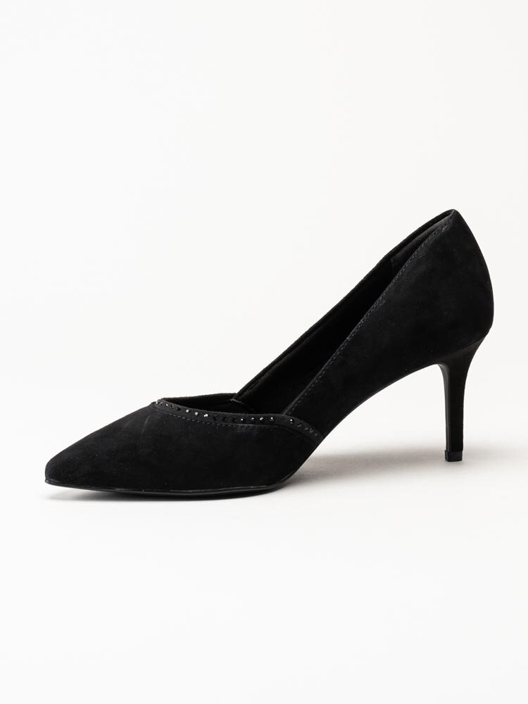 Tamaris - Svarta pumps i mocka