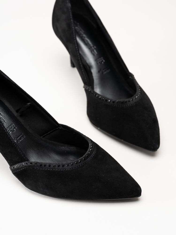 Tamaris - Svarta pumps i mocka