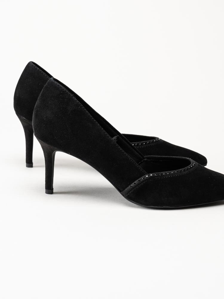 Tamaris - Svarta pumps i mocka