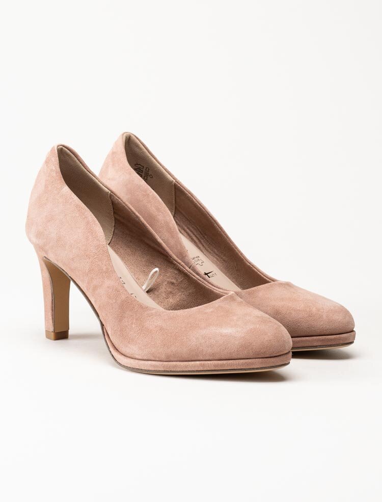 Tamaris - Rosa pumps i mocka