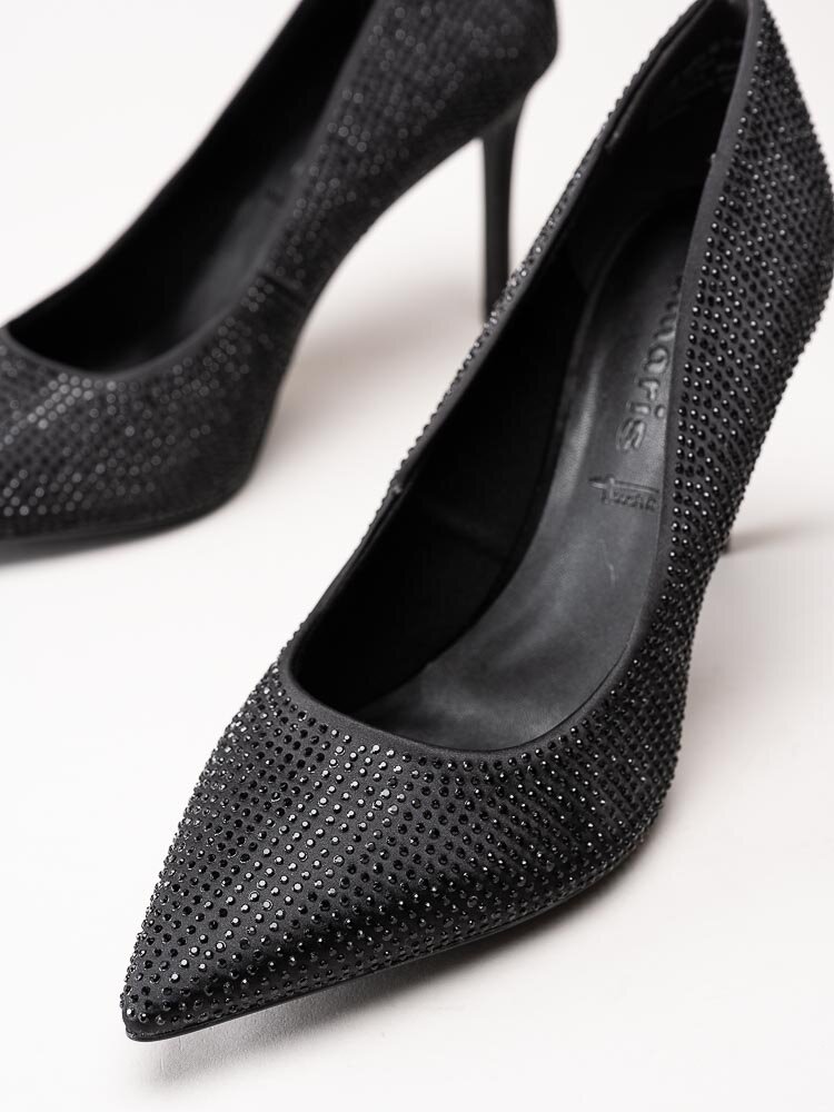 Tamaris - Svarta pumps med strass