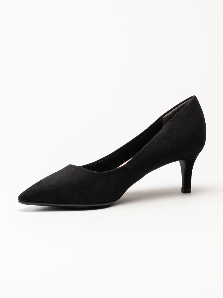 Tamaris - Svarta pumps i textil