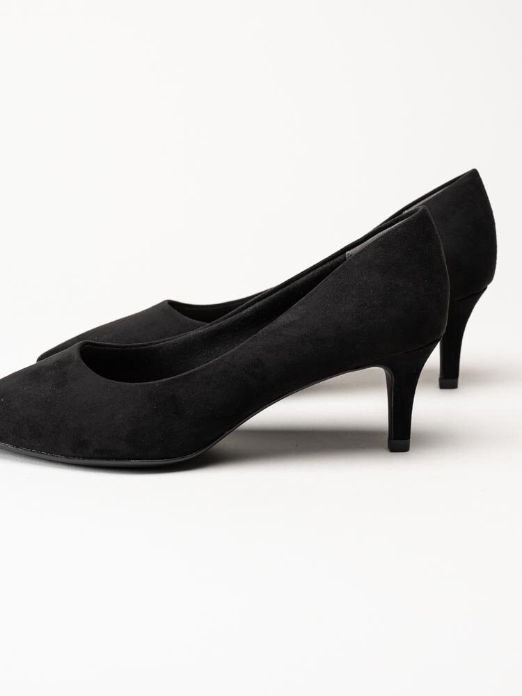Tamaris - Svarta pumps i textil