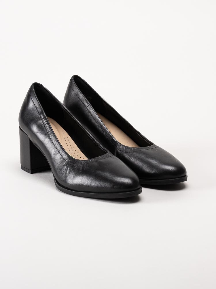 Clarks - Freva55 Court - Svarta pumps i skinn