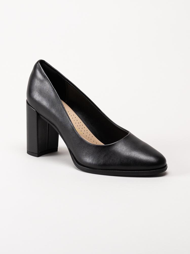 Clarks - Freva85 Court - Svarta pumps i skinn