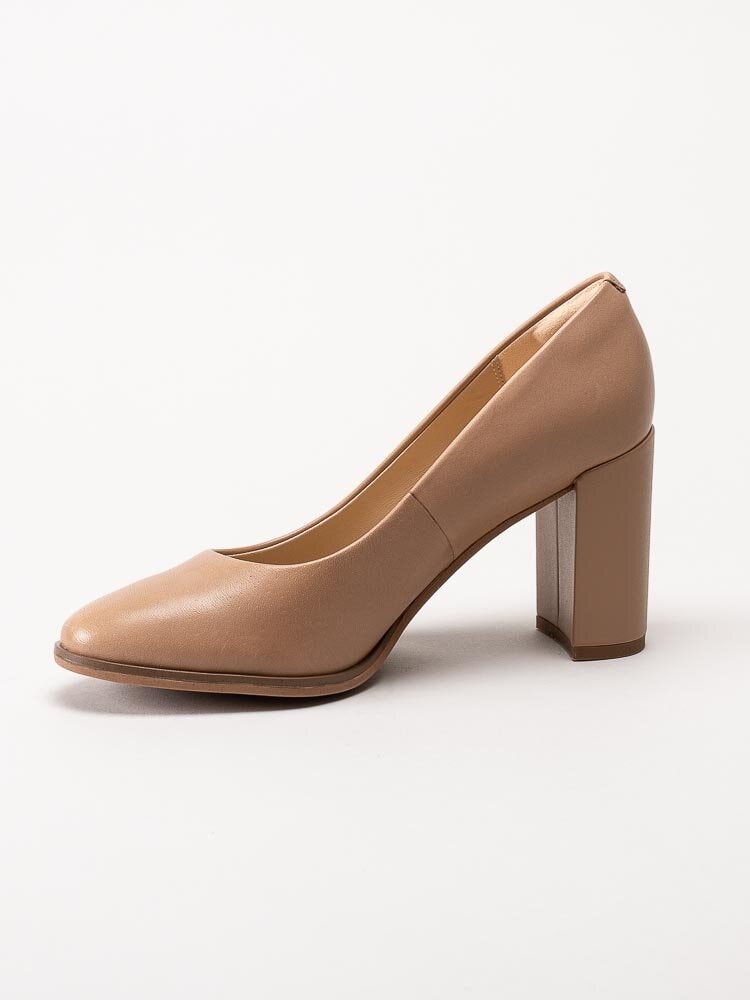 Clarks - Freva85 Court - Beige pumps i skinn