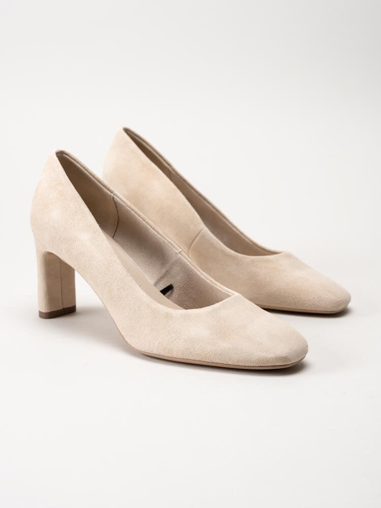 Tamaris - Beige pumps i mocka