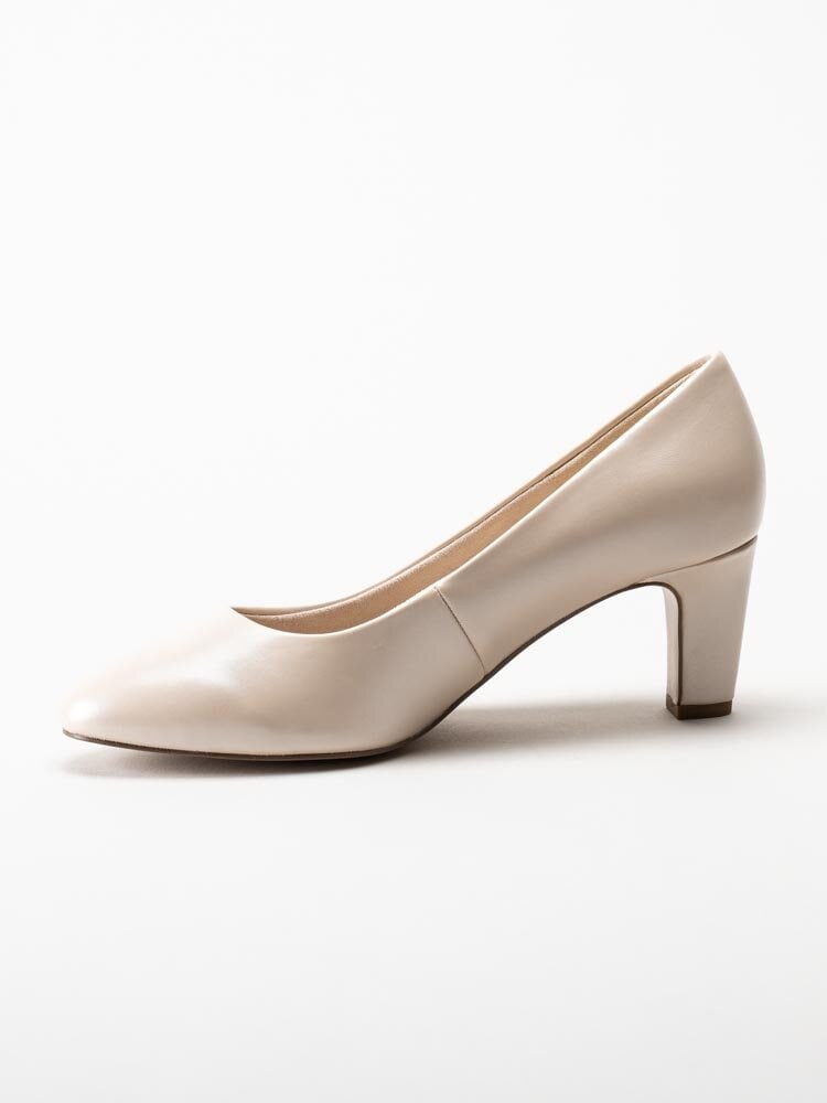 Tamaris - Beige pumps i skinnimitation