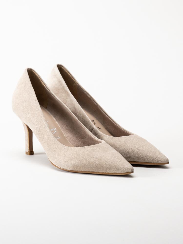 Tamaris - Beige pumps i mocka