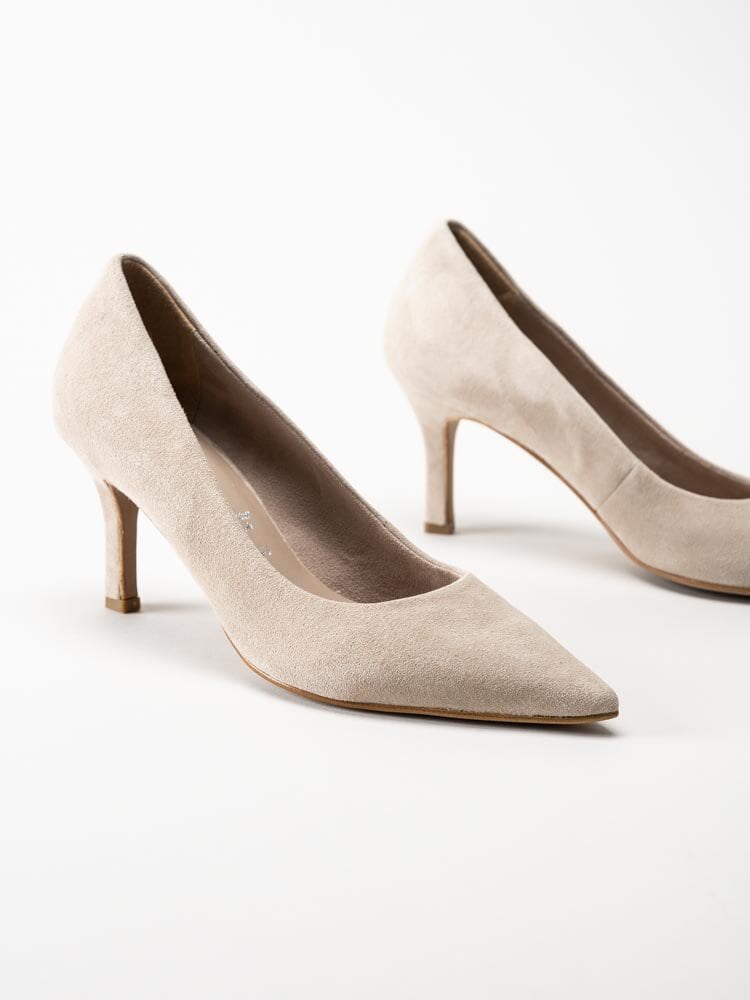 Tamaris - Beige pumps i mocka