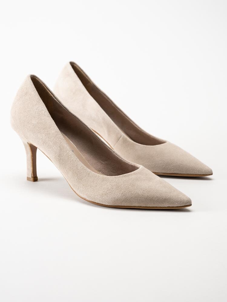 Tamaris - Beige pumps i mocka