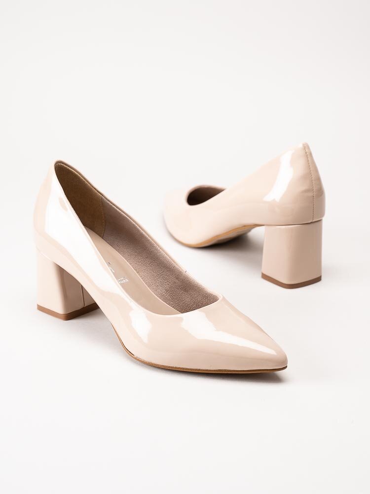 Tamaris - Beige lackpumps