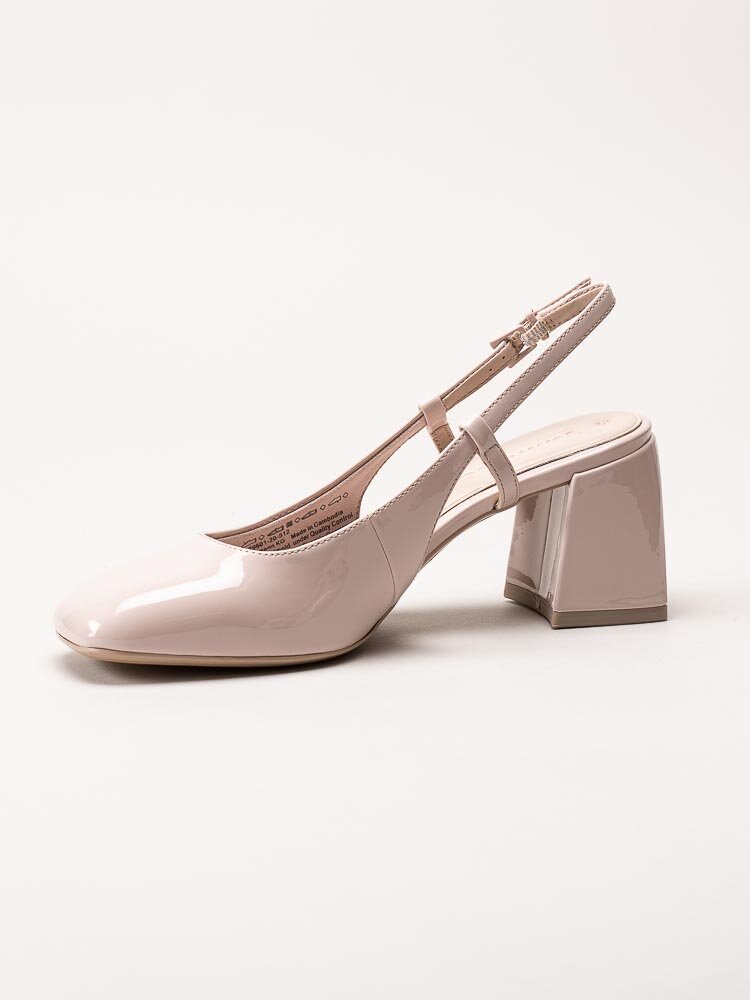 Tamaris - Puderrosa slingbacks med blockklack