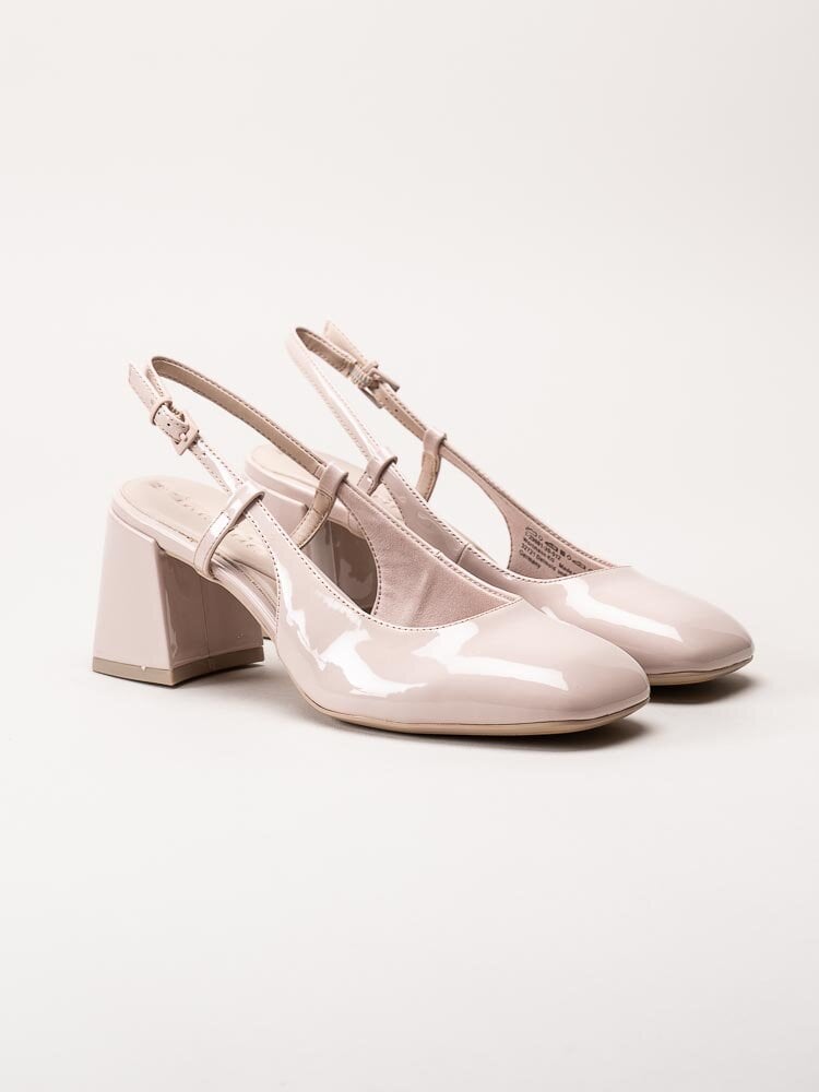 Tamaris - Puderrosa slingbacks med blockklack