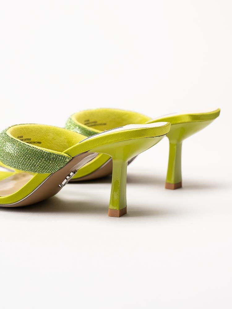 Steve Madden - Top-Notch - Limegröna mules med glitter