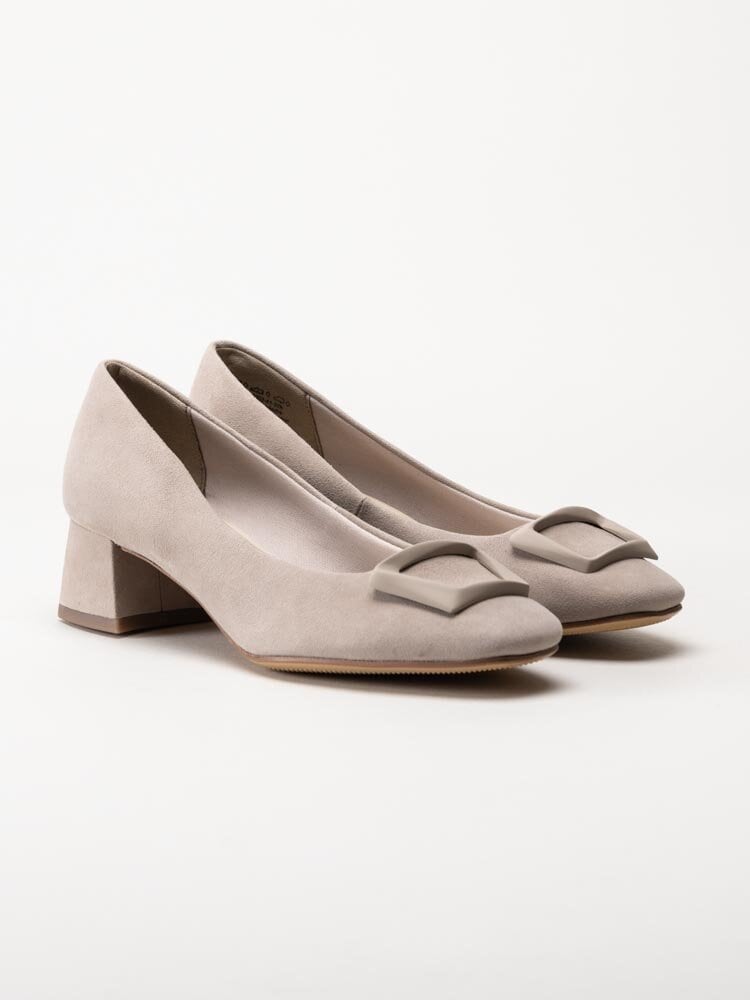 Tamaris - Beige pumps i mocka