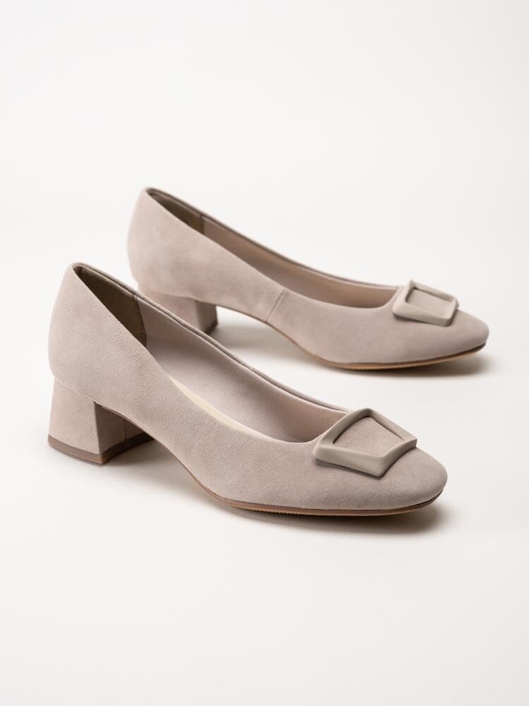 Tamaris - Beige pumps i mocka