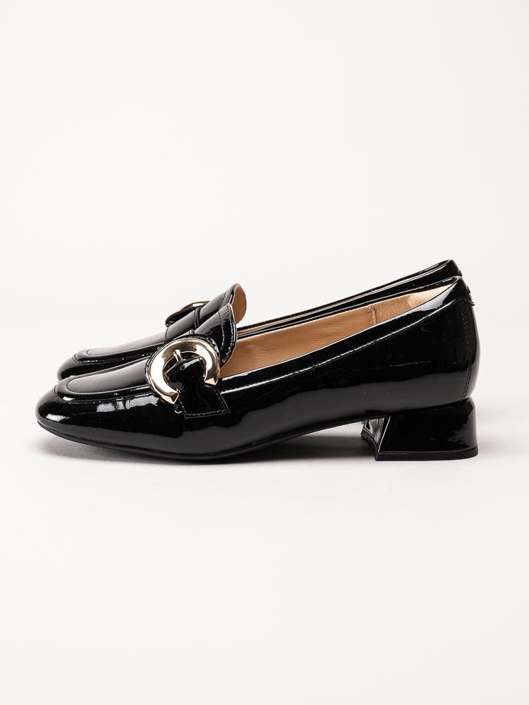Clarks - Daiss30 Trim - Svarta loafers i lackskinn