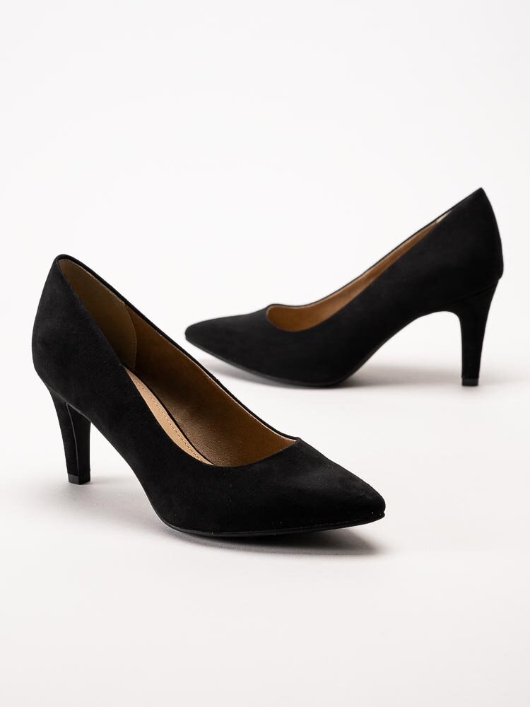 S.Oliver - Svarta pumps i mockaimitaion