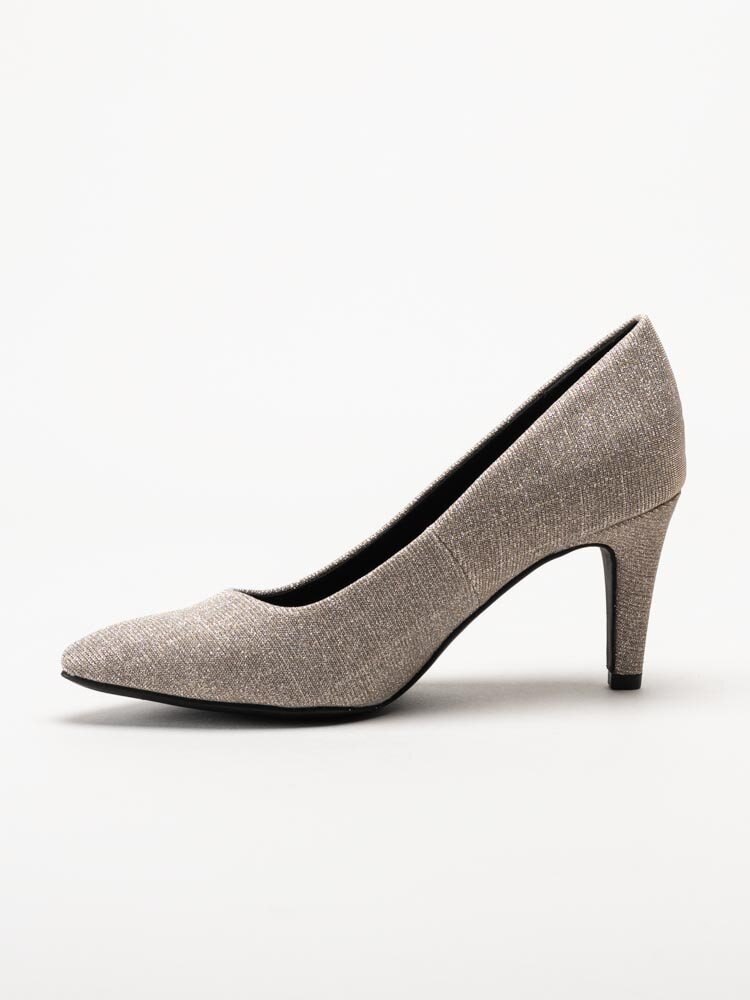 S.Oliver - Platinafärgade glitterpumps