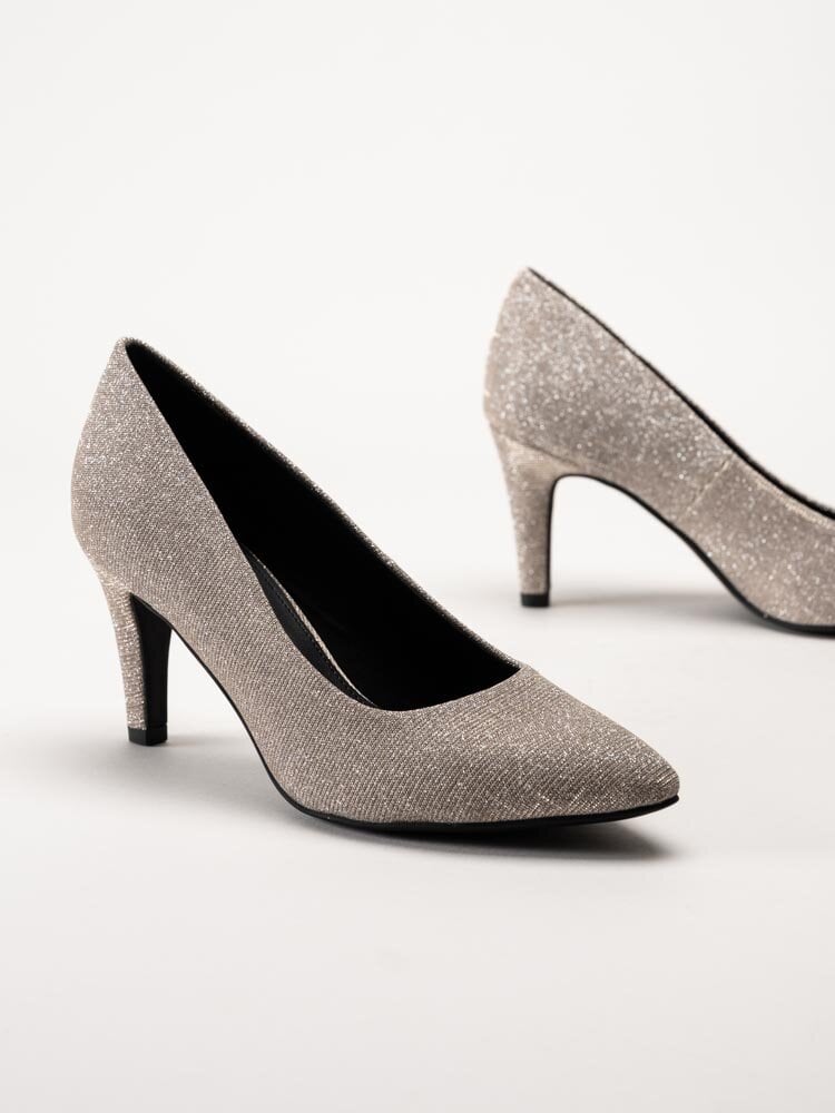 S.Oliver - Platinafärgade glitterpumps