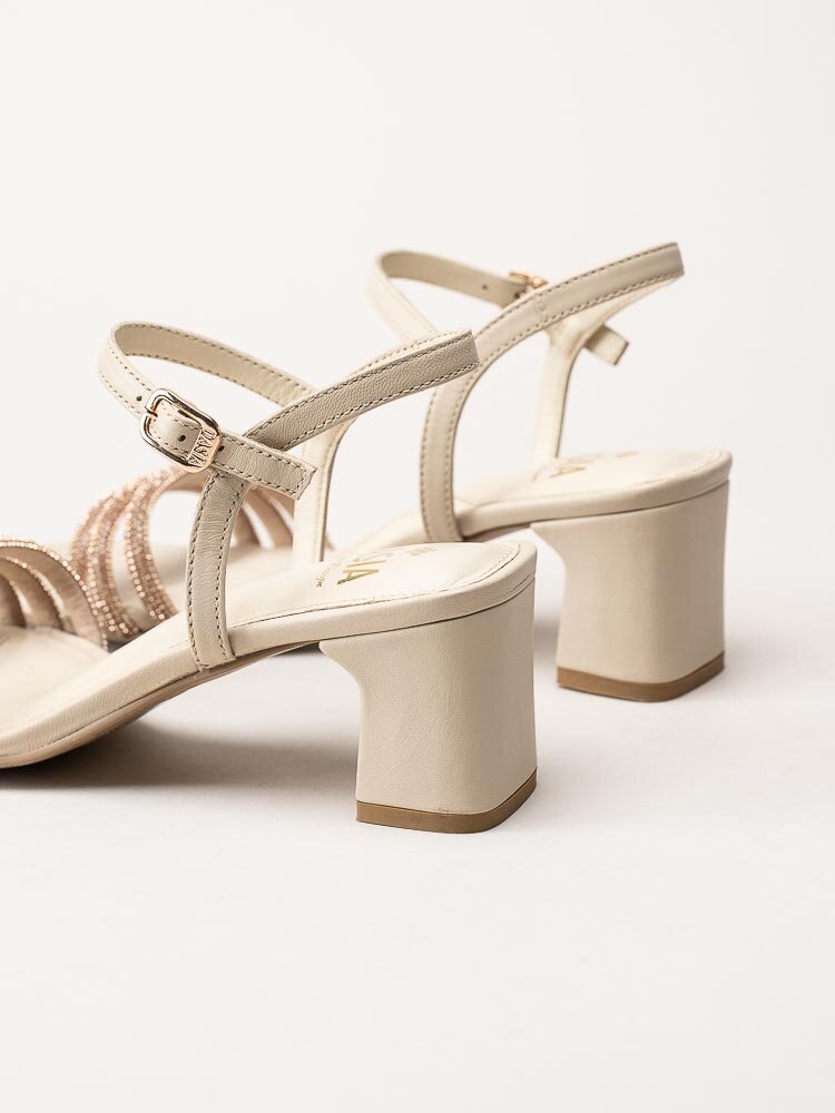 Dasia - Orchid - Off white sandaletter med rosa strass