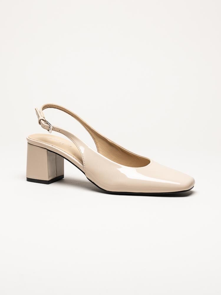 Duffy - Beige slingbacks i lack