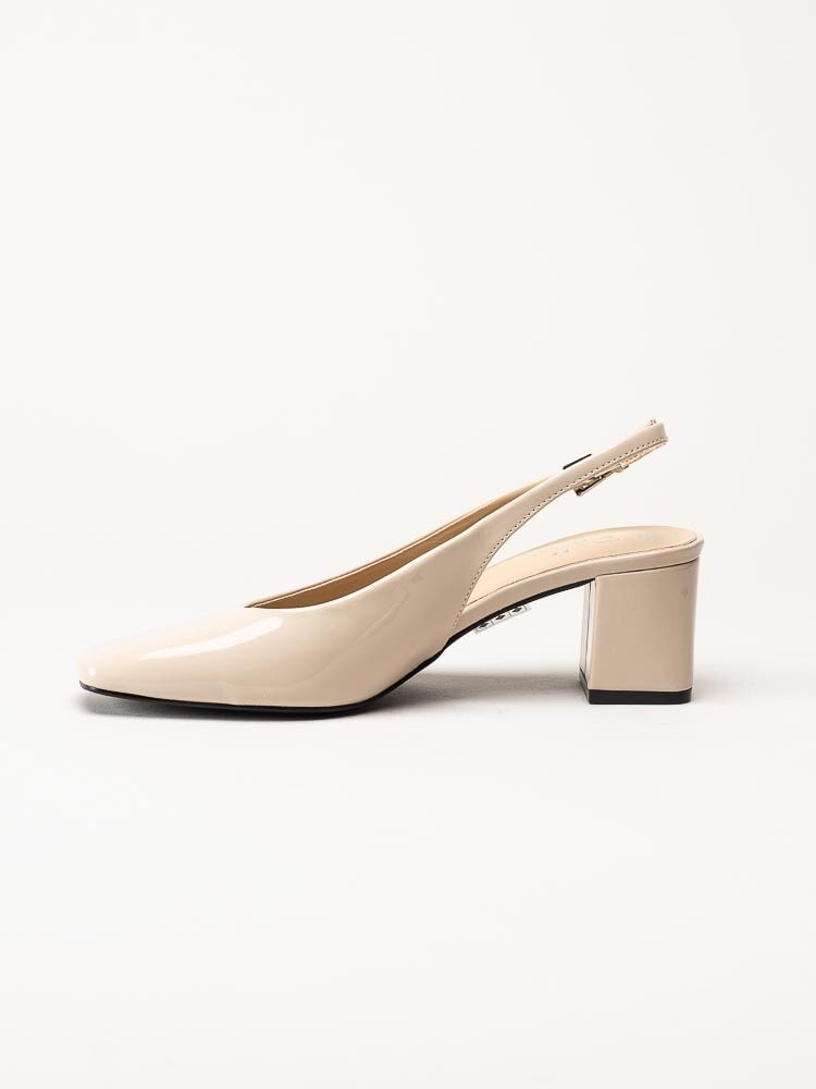 Duffy - Beige slingbacks i lack