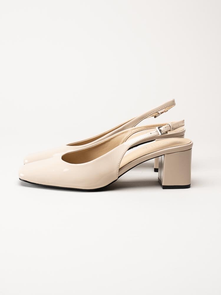 Duffy - Beige slingbacks i lack