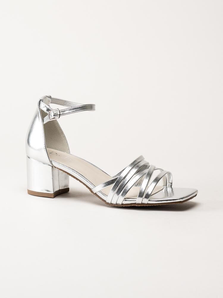 Duffy - Silvermetallic sandaletter i skinnimitation