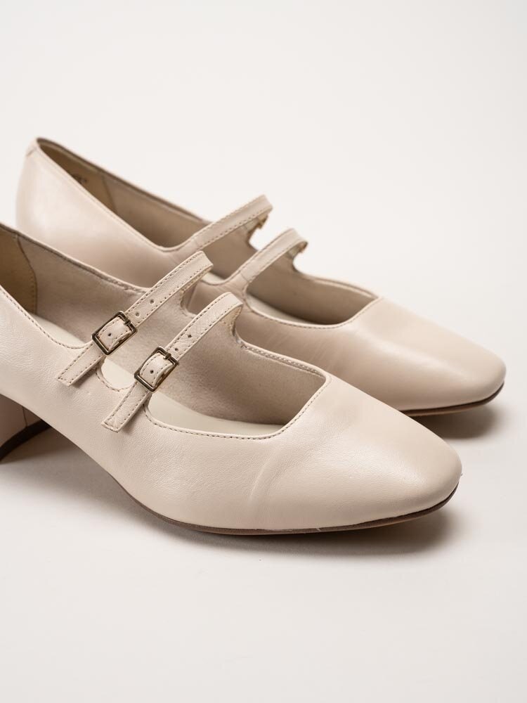 Tamaris - Beige pumps i skinn