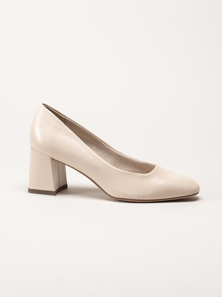 Tamaris - Beige pumps i skinn