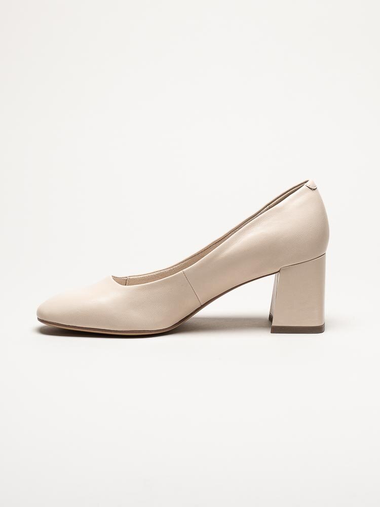 Tamaris - Beige pumps i skinn