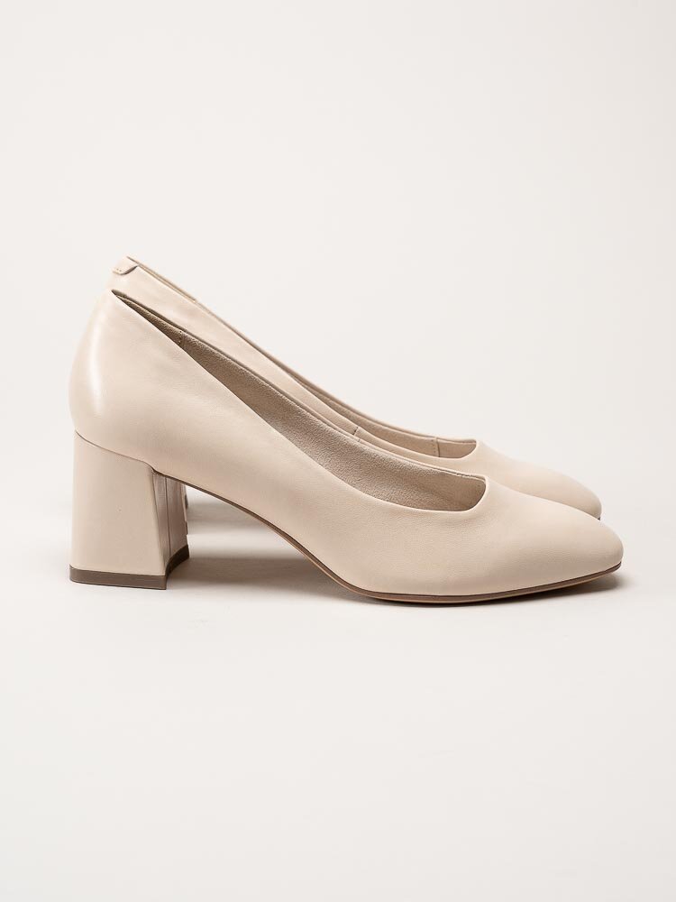 Tamaris - Beige pumps i skinn