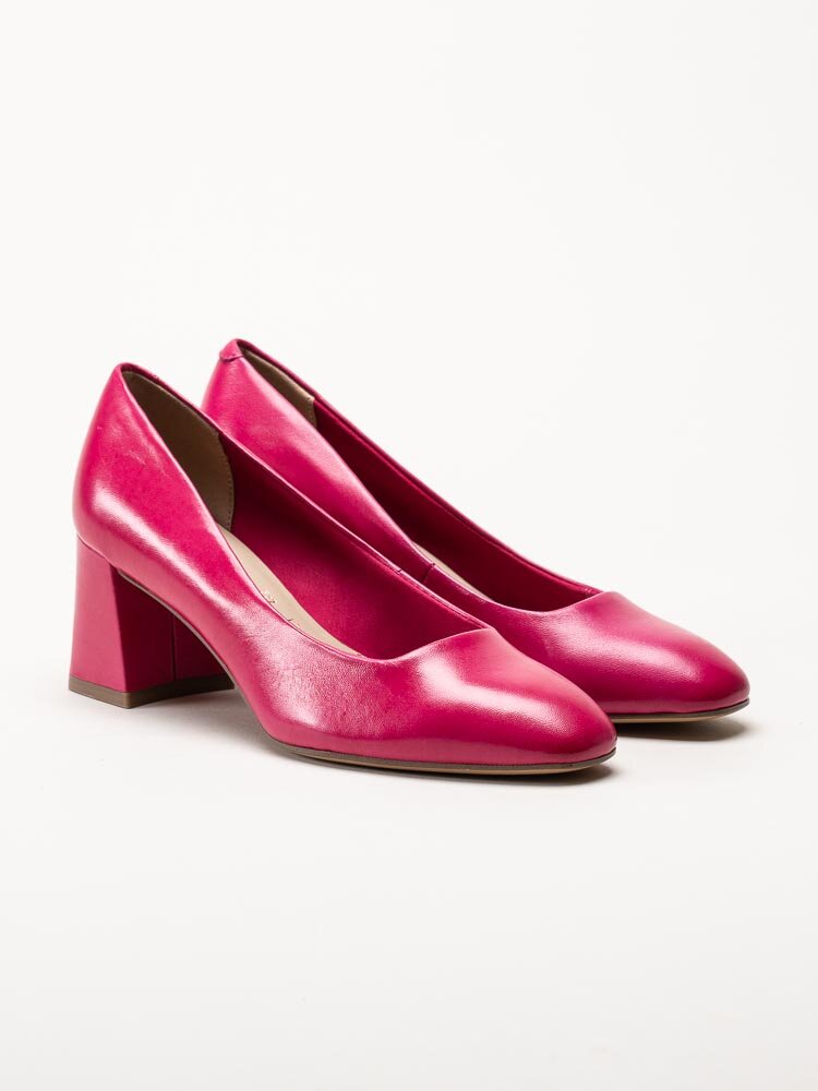 Tamaris - Rosa pumps i skinn