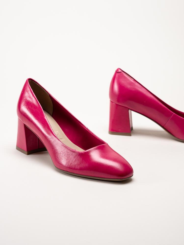 Tamaris - Rosa pumps i skinn