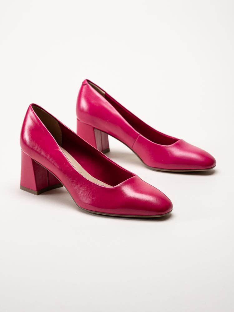 Tamaris - Rosa pumps i skinn