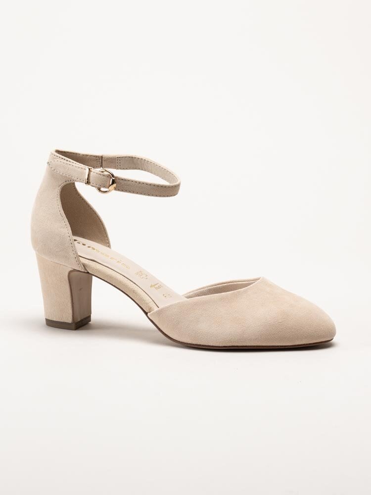 Tamaris - Beige pumps i mocka