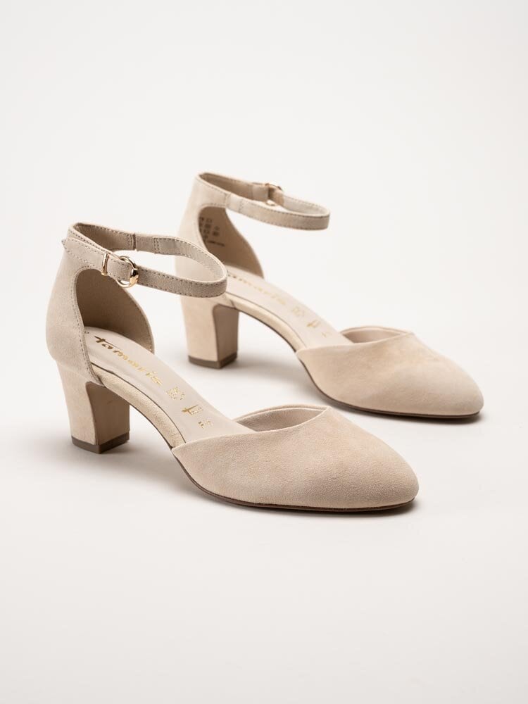 Tamaris - Beige pumps i mocka